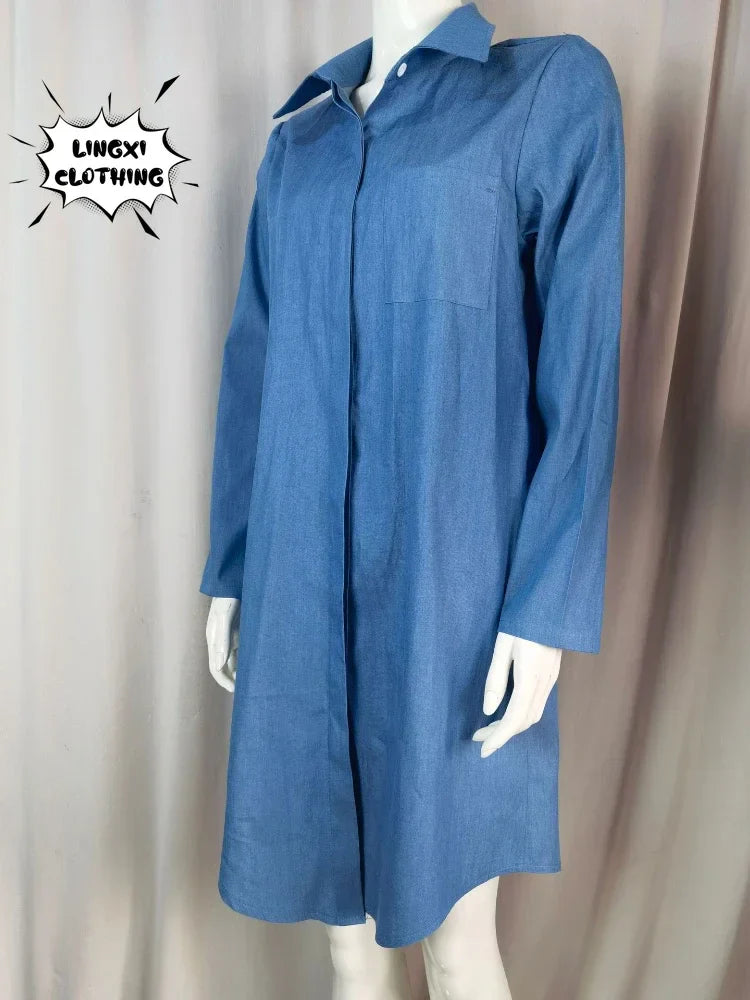 Cowboy Style Long Sleeve Black Dress For Women Retro Chic