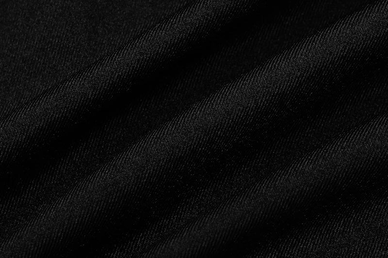 Black Ruched Bodycon Dress V Neck Long Flare Sleeve