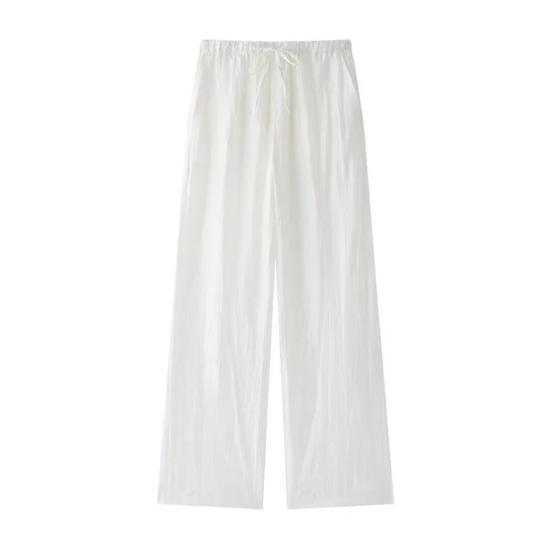 Jacquard Shirt Pants Suit for Women with Lapel Half Sleeve and Pockets, Wide Leg Pant Set for Summer Streetwear