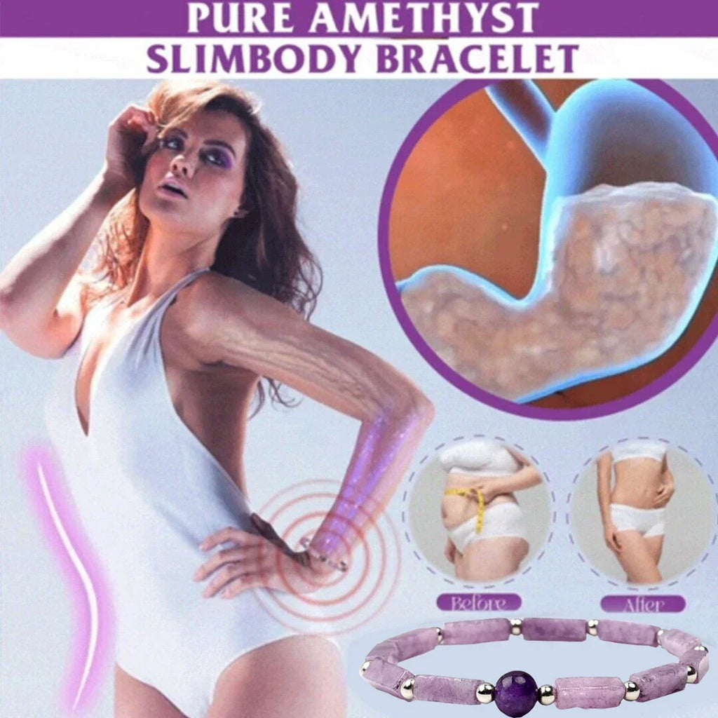 Natural Amethyst Slimming Bracelet for Women with Healing Energy for Weight Loss and Fatigue Relief