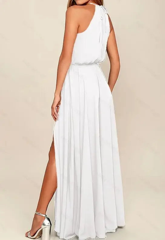 Boho Maxi Dress With High Split For Summer Beach Party
