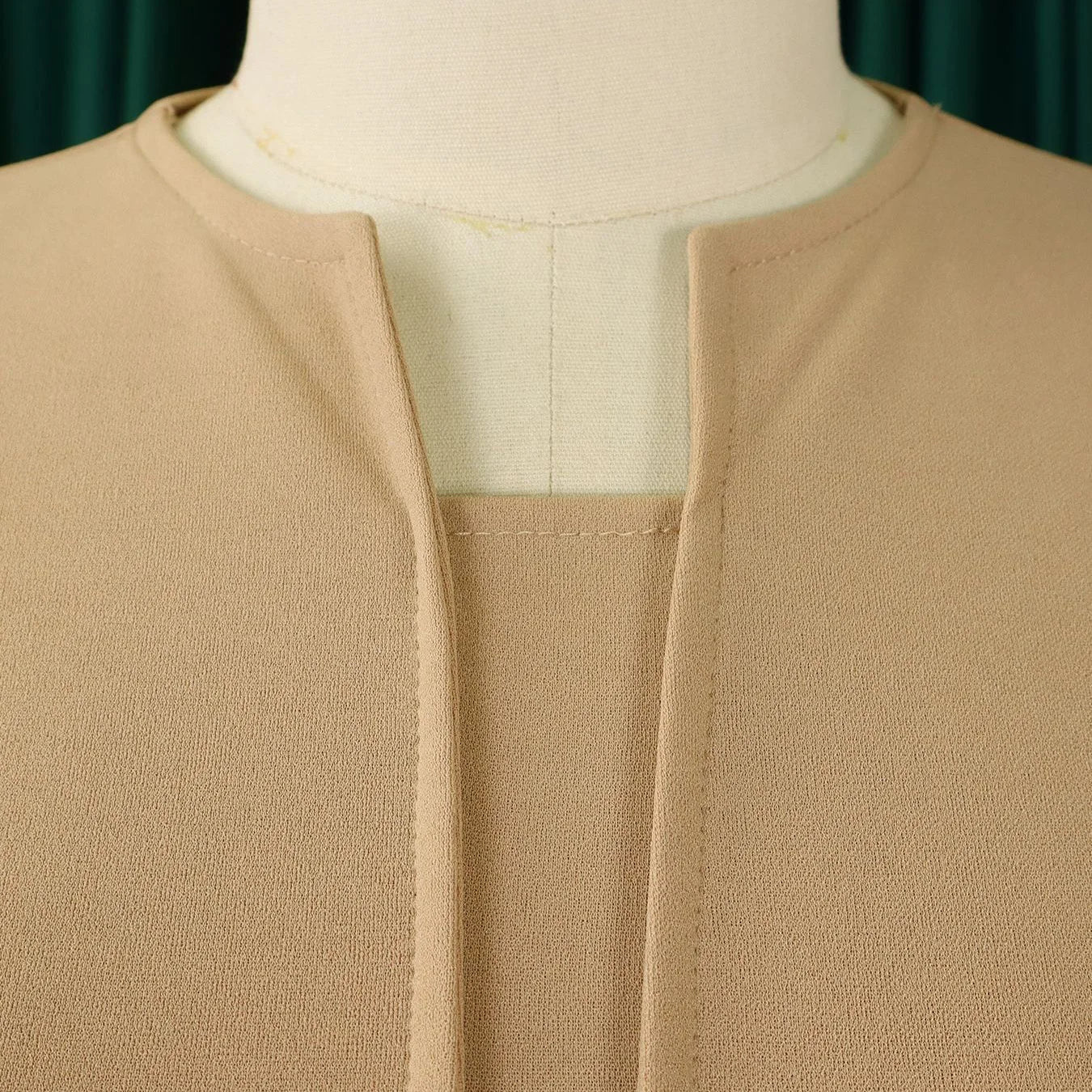 V Neck Office Sheath Dress For Women Belted Midi Style