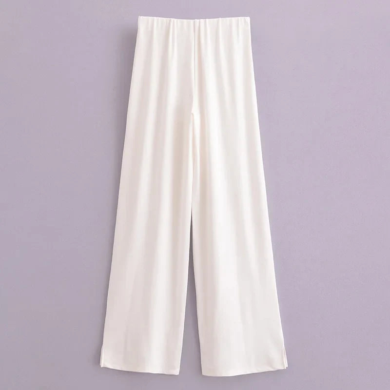 Pleated Long Sleeve Two Piece Pant Set for Women Comfortable Spring Sweatsuit