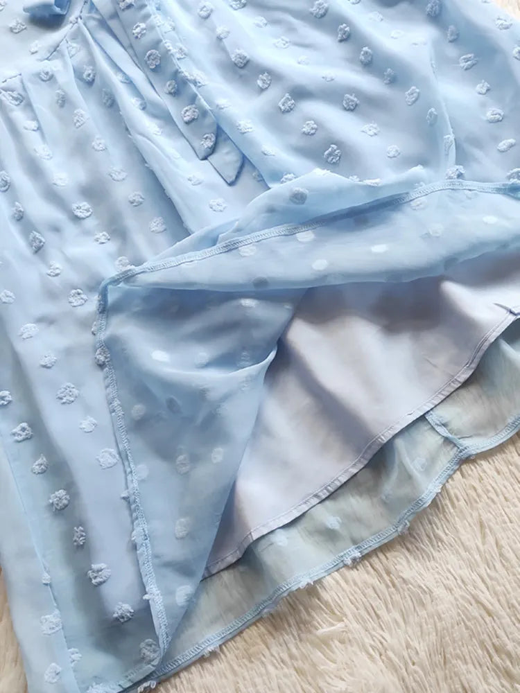 Bandage Dress For Women Solid High Waist Short Sleeve