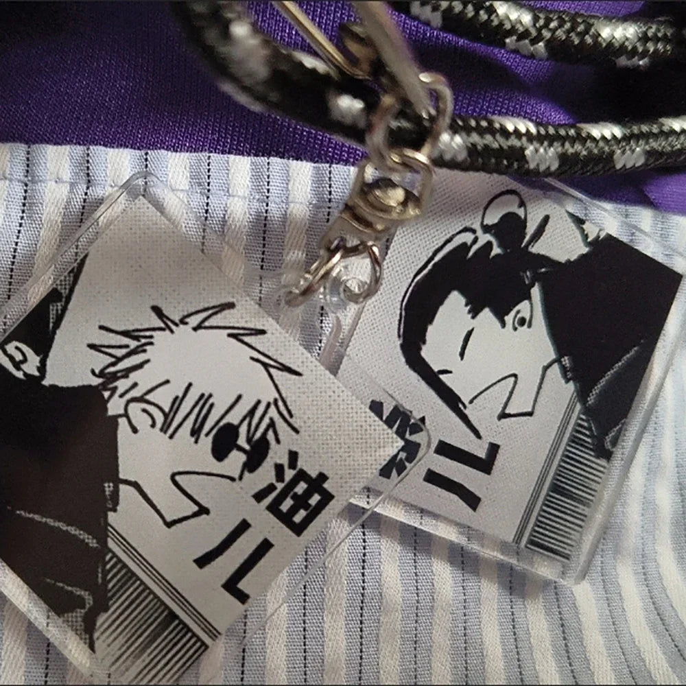 Anime Keychain Satoru Gojo and Geto Suguru Acrylic Pendant Cute Backpack Accessory