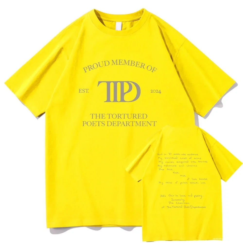Tortured Poet Department Retro T-Shirt for Women in High-Quality Cotton