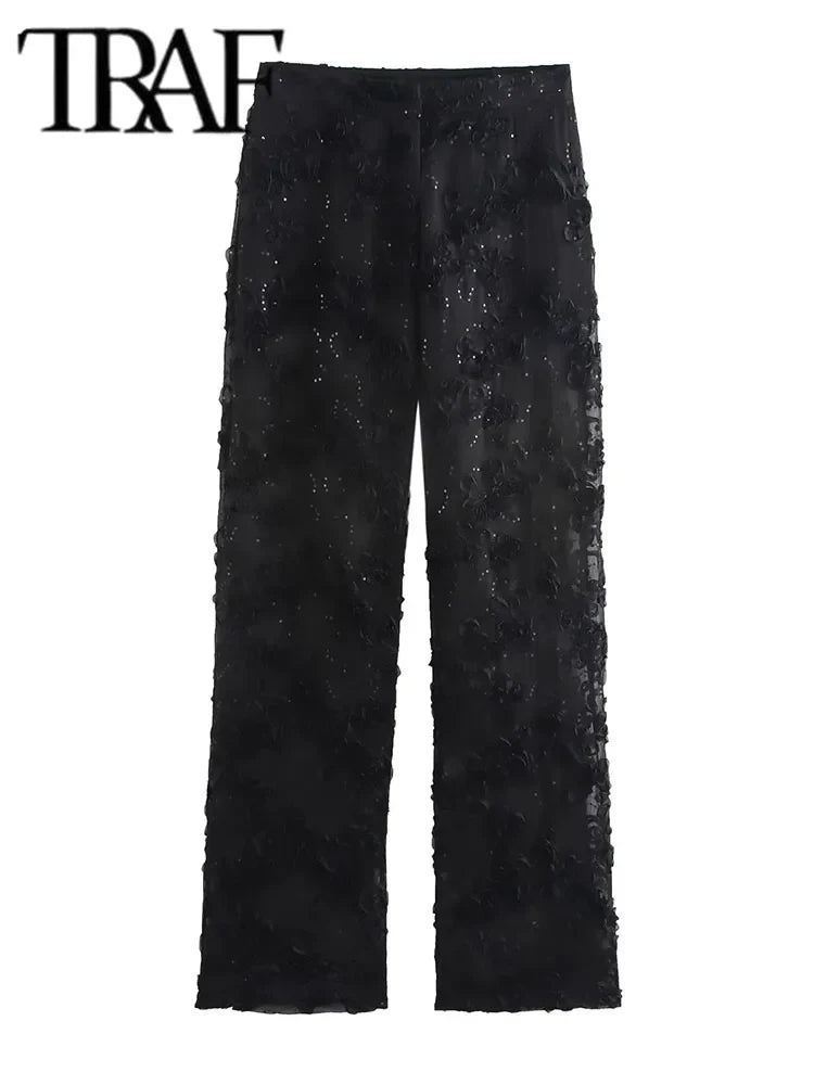 Sequin Two Piece Set For Women With Blazer Coat Elegant