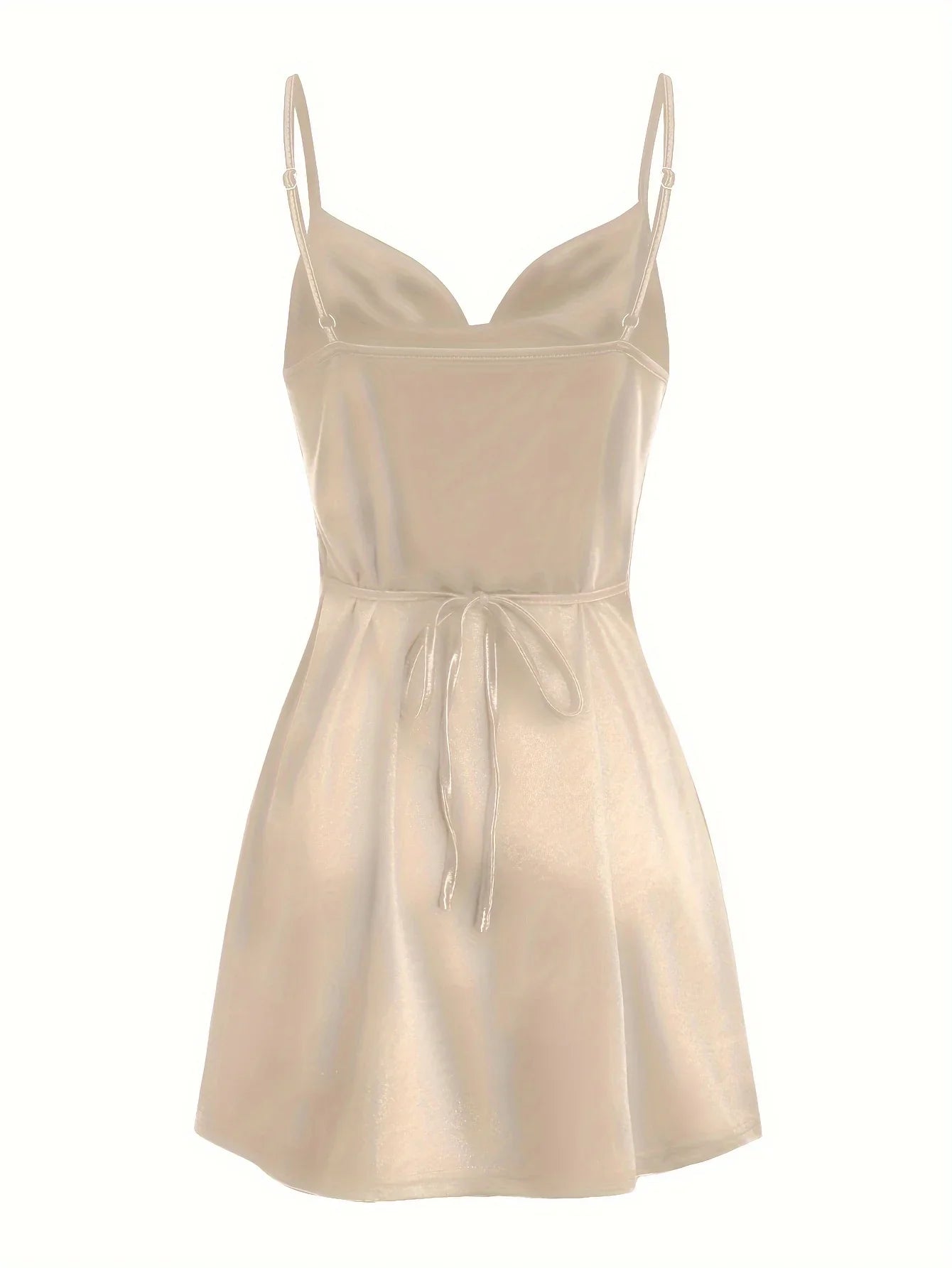 Elegant Satin Hip Suspender Dress For Women Evening Wear