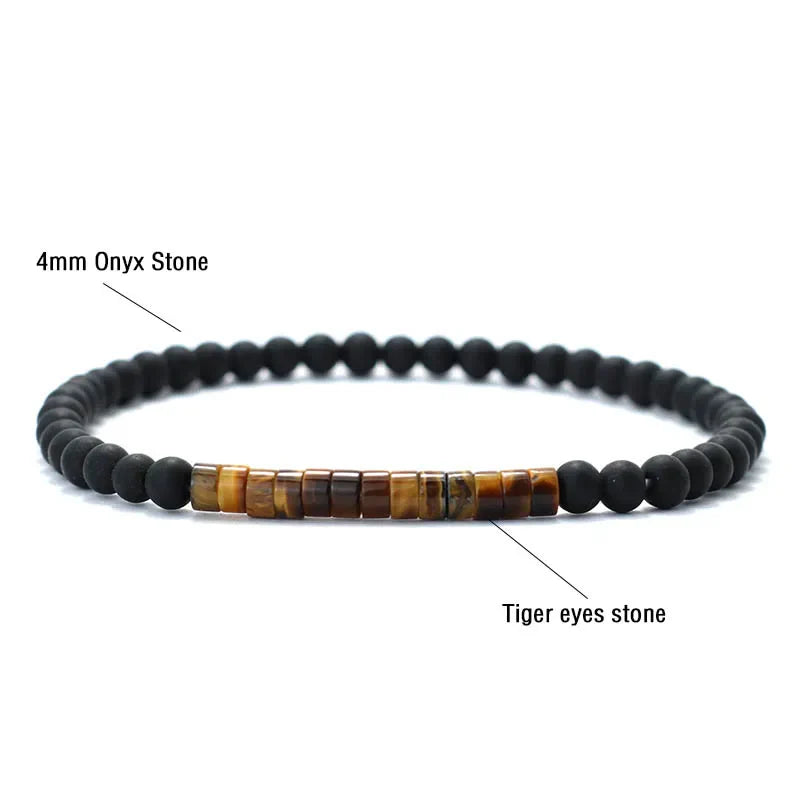Minimalist 4mm Emperor Onyx Bead Bracelet for Meditation and Yoga Unisex Fashion Jewelry
