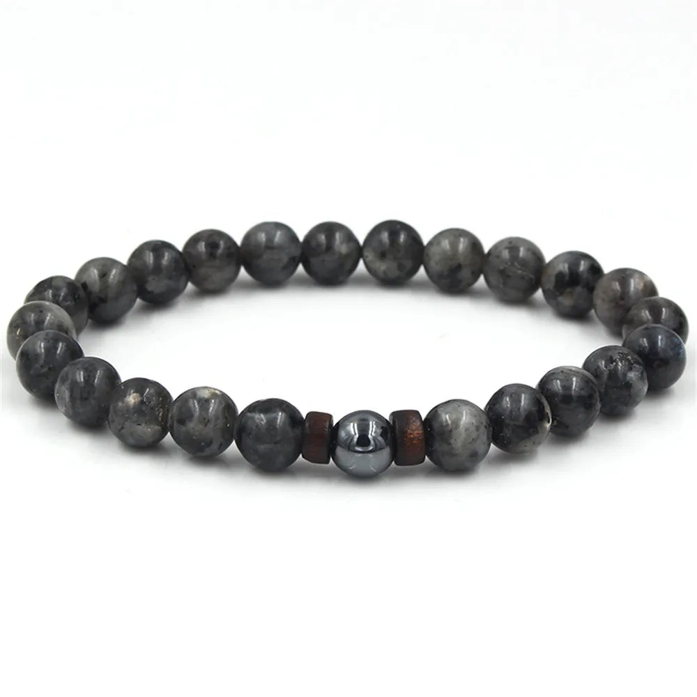 Volcanic Stone Lava Bead Bracelet for Men and Women with Tibetan Buddha Charm - Unique Natural Jewelry Gift