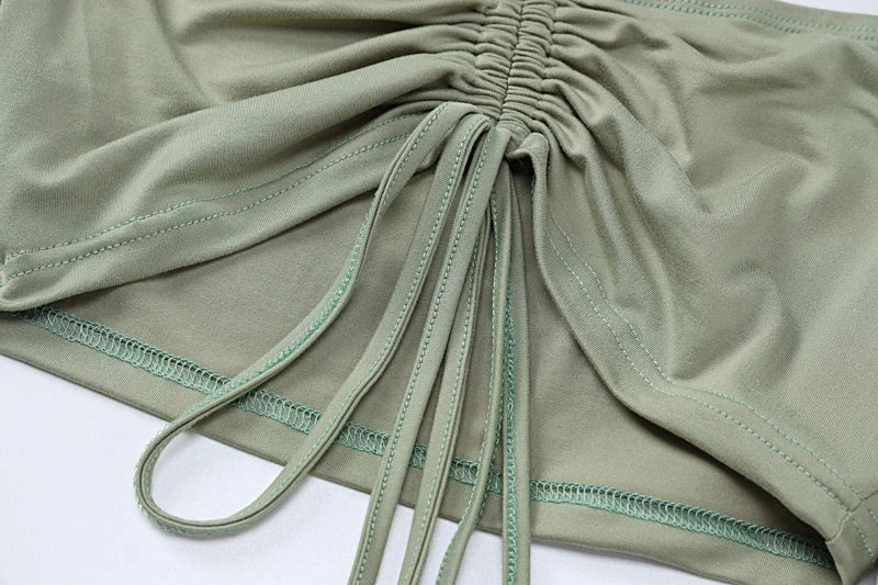 Women's Autumn Winter Long Sleeve Crop Top and Mini Skirt Two-Piece Matching Set Stylish Seasonal Outfit