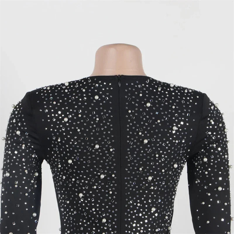 Sequin Rhinestone Bodycon Dress For Party Night Club