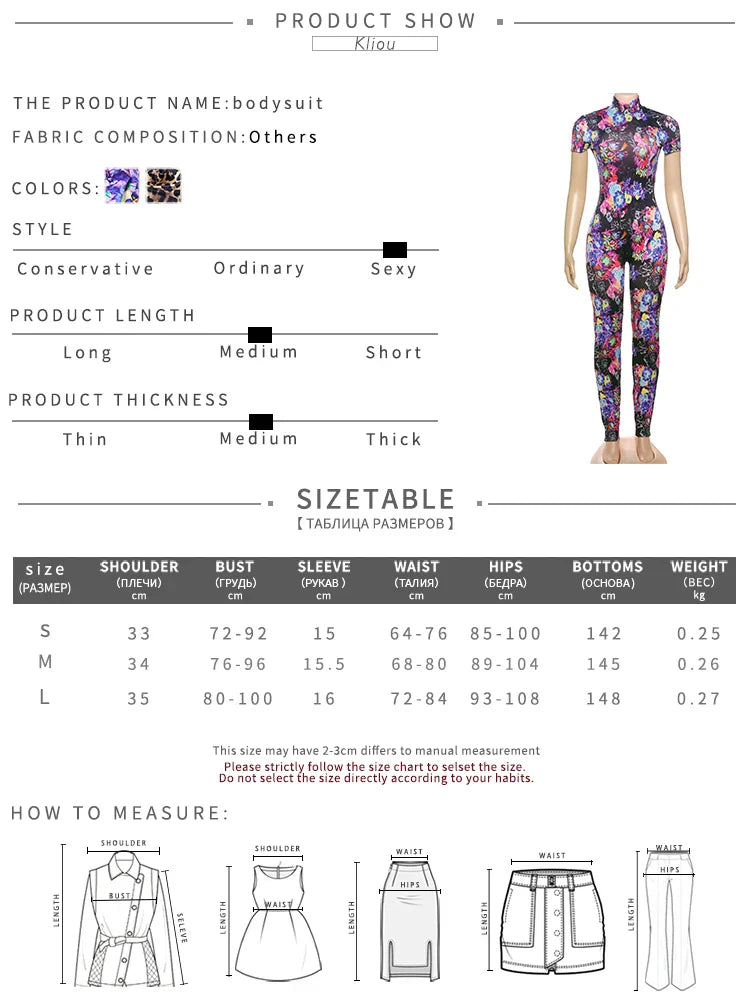 Sexy Printed Slim Fit Jumpsuit with Back Hollow Detail Full Sleeve Stand Collar Overalls for Midnight Party and Clubwear