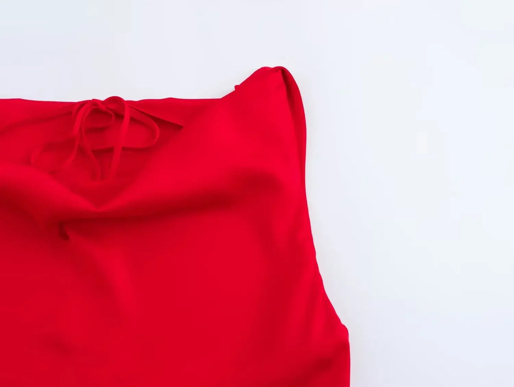 Silk Backless Strap Dress For Party And Evening Occasion