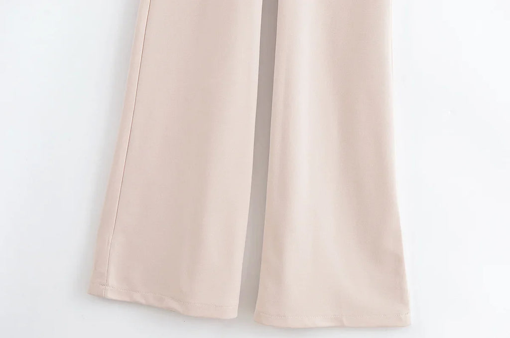 Women's Stylish Flare Pants Jumpsuit Slim Fit Halter Neck Backless Vintage Party Outfit High Street Fashion