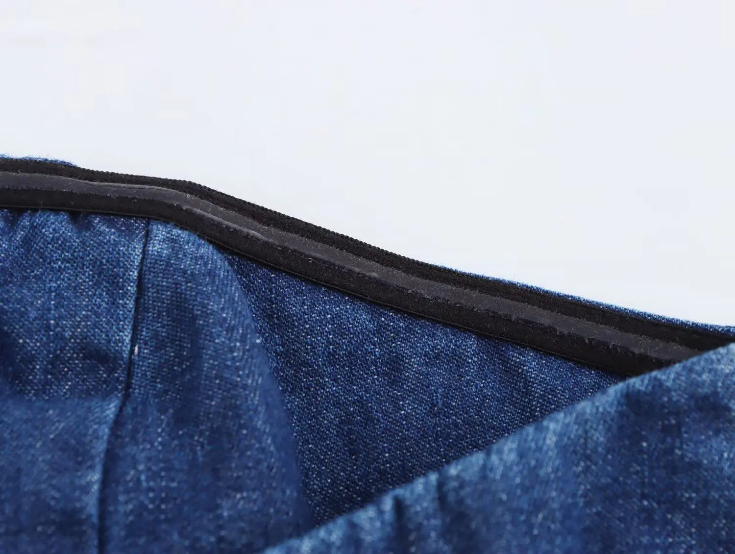 Denim Midi Dress With Pleats Backless Style High Waist