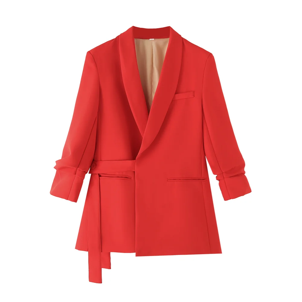 Women's Green Workwear Suit Set With Coat And Pants