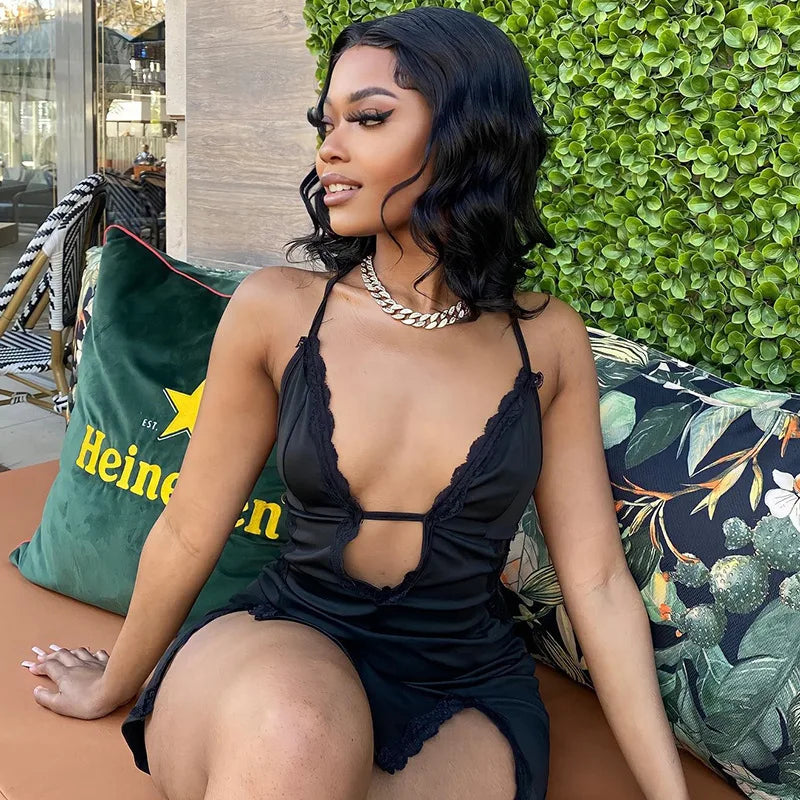 Women Backless Midi Dress Bodycon For Party Club Evening