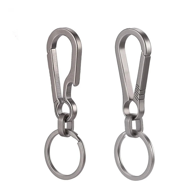 Titanium Alloy Keychain Buckle Ring for EDC Outdoor Use and Car Accessories