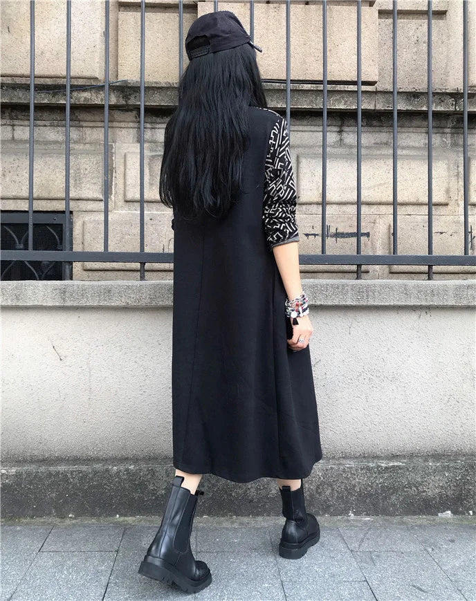 Loose Printed Turtleneck Dress For Women Elegant Casual