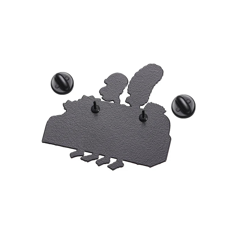 Animated Punk Skull Enamel Brooch Funny Cartoon Metal Pin for Backpack and Lapel Accessories Gift