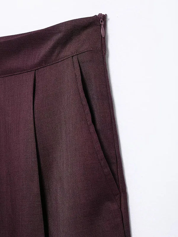 Women 2 Piece Suit Set Blazer And Wide Leg Trousers