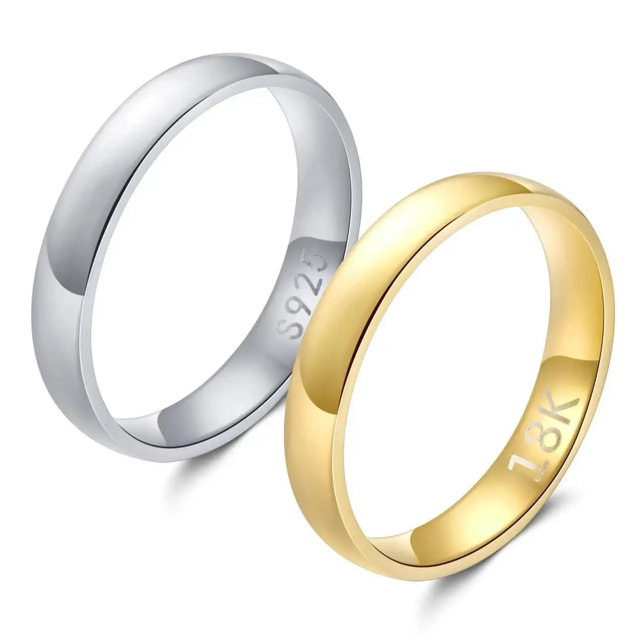 Gold Plated Couple's Wedding Ring Simple Fashion Engagement Ring for Women