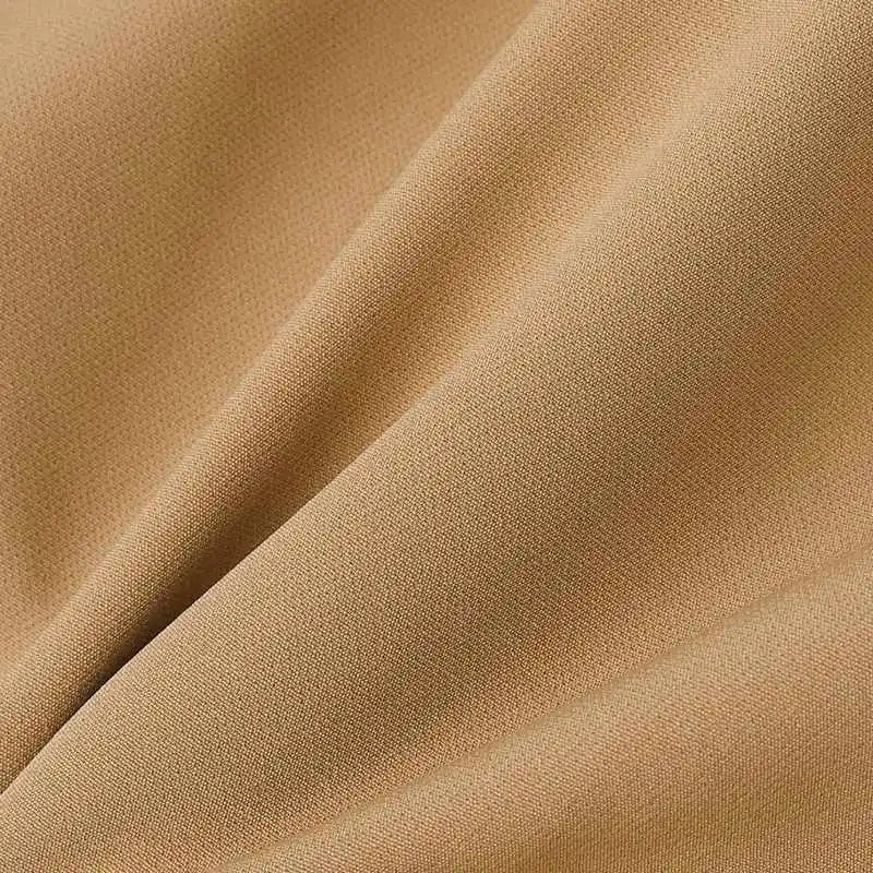 Elegant Women Midi Dress Solid Color Short Sleeve Casual