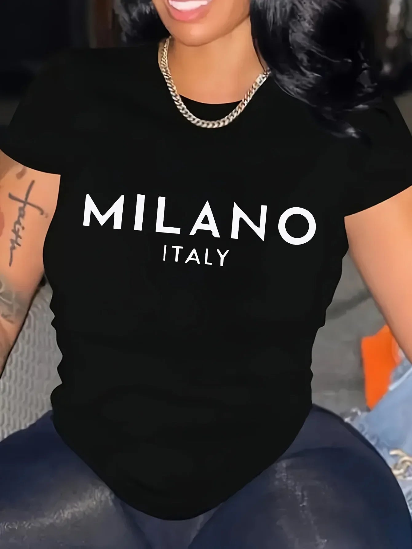 Letter Print Casual T-Shirt for Women, Short Sleeve Crew Neck Summer and Spring Top