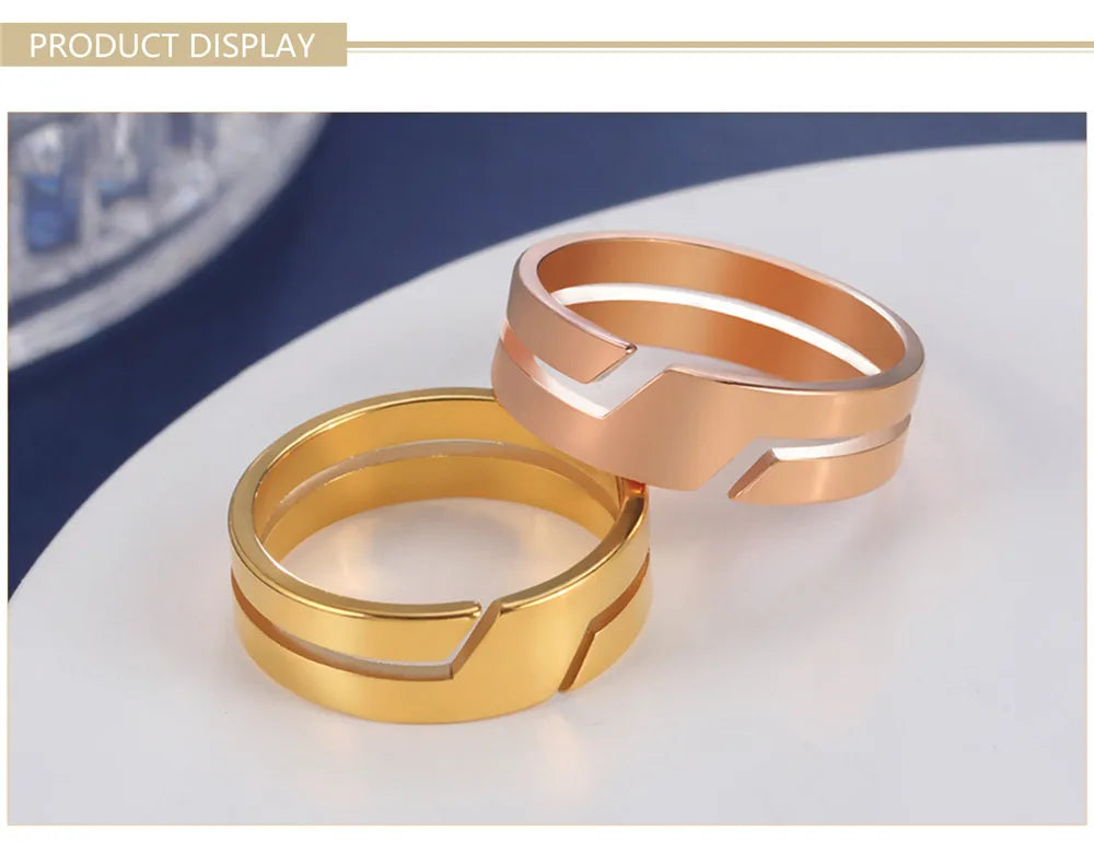 Skyrim Minimalist Stainless Steel Couple Ring in Black Casual Style for Men and Women Wedding Jewelry Gift