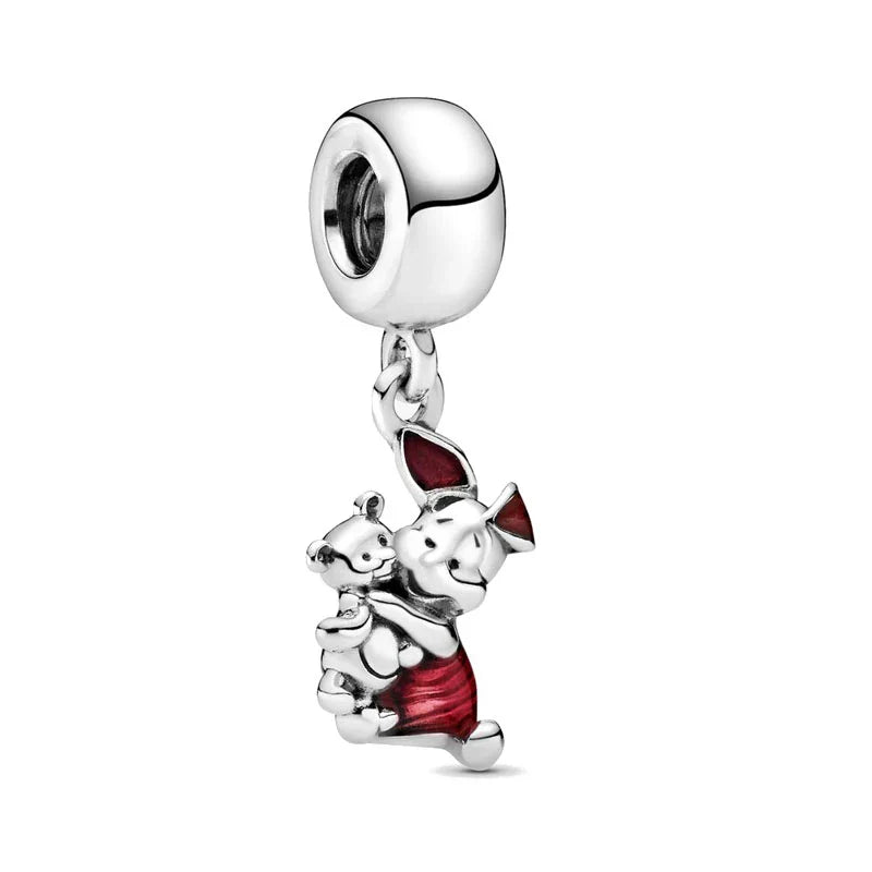 Mickey Mouse Minnie Mouse Sterling Silver Charm Beads for Bracelets