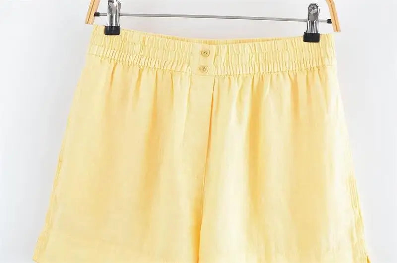 Chic Summer Women's Two-Piece Set Casual Straight Shirt and Shorts Matching Outfit for Street and Leisure Wear