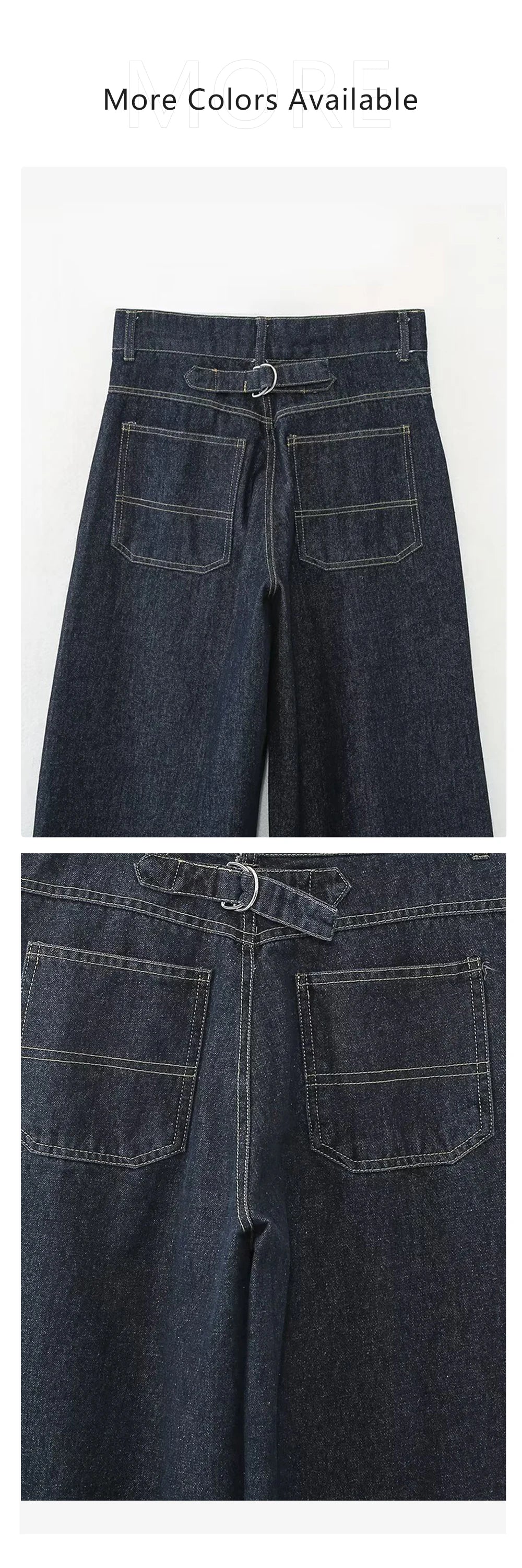 Women's Denim Jacket and Wide Leg Pants Set Stylish Spring Outfit