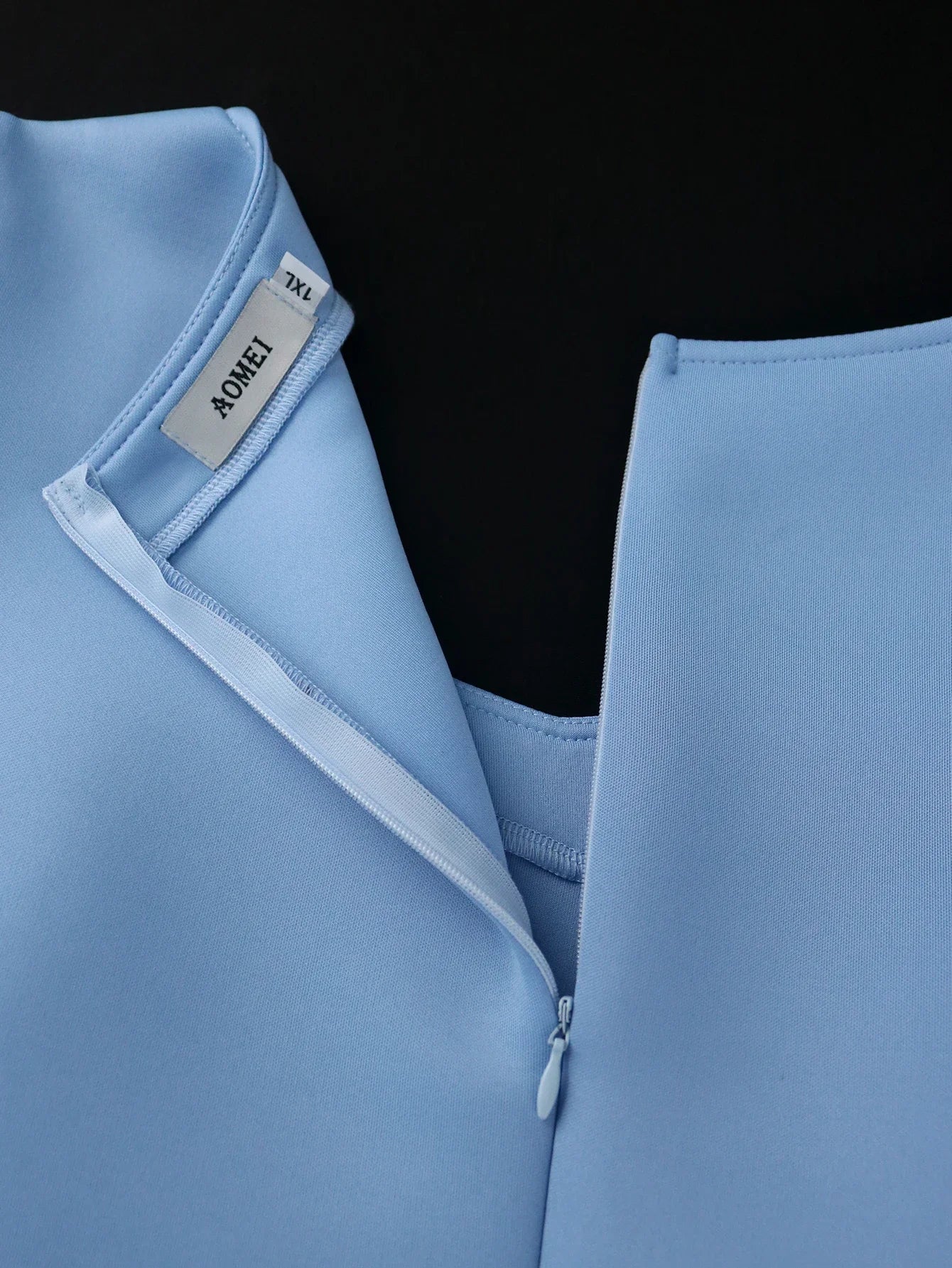 Blue Tassel Evening Gown Square Neck Beaded Patchwork Dress