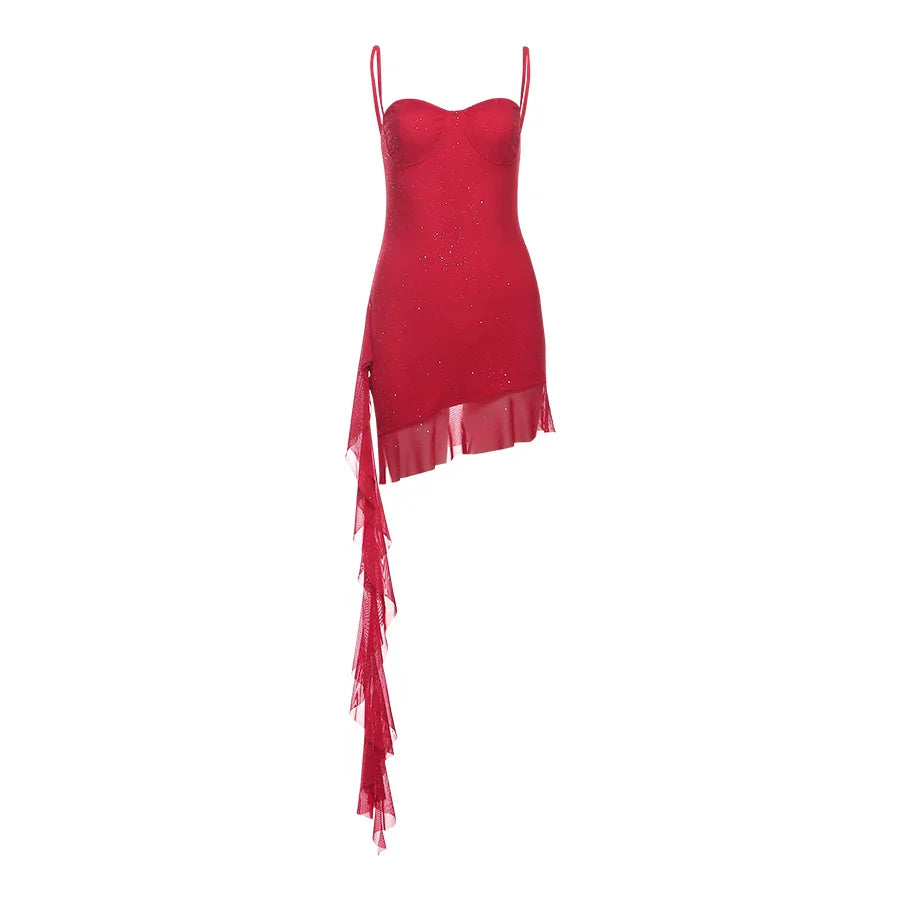 Sequin Bodycon Dress With Tassel Detailing For Beach