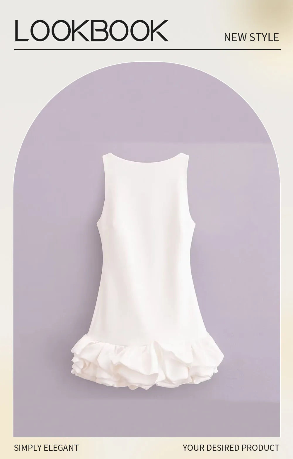White Sleeveless Mini Dress for Women Elegant Autumn Fashion