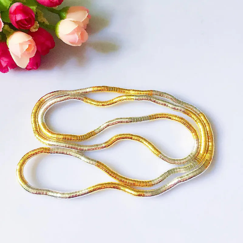 5mm 90cm Iron Flexible Twisted Snake Chain Necklace in 12 Vibrant Colors