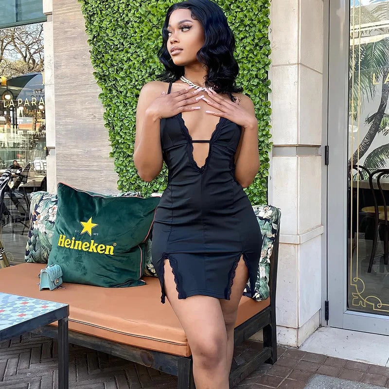 Women Backless Midi Dress Bodycon For Party Club Evening