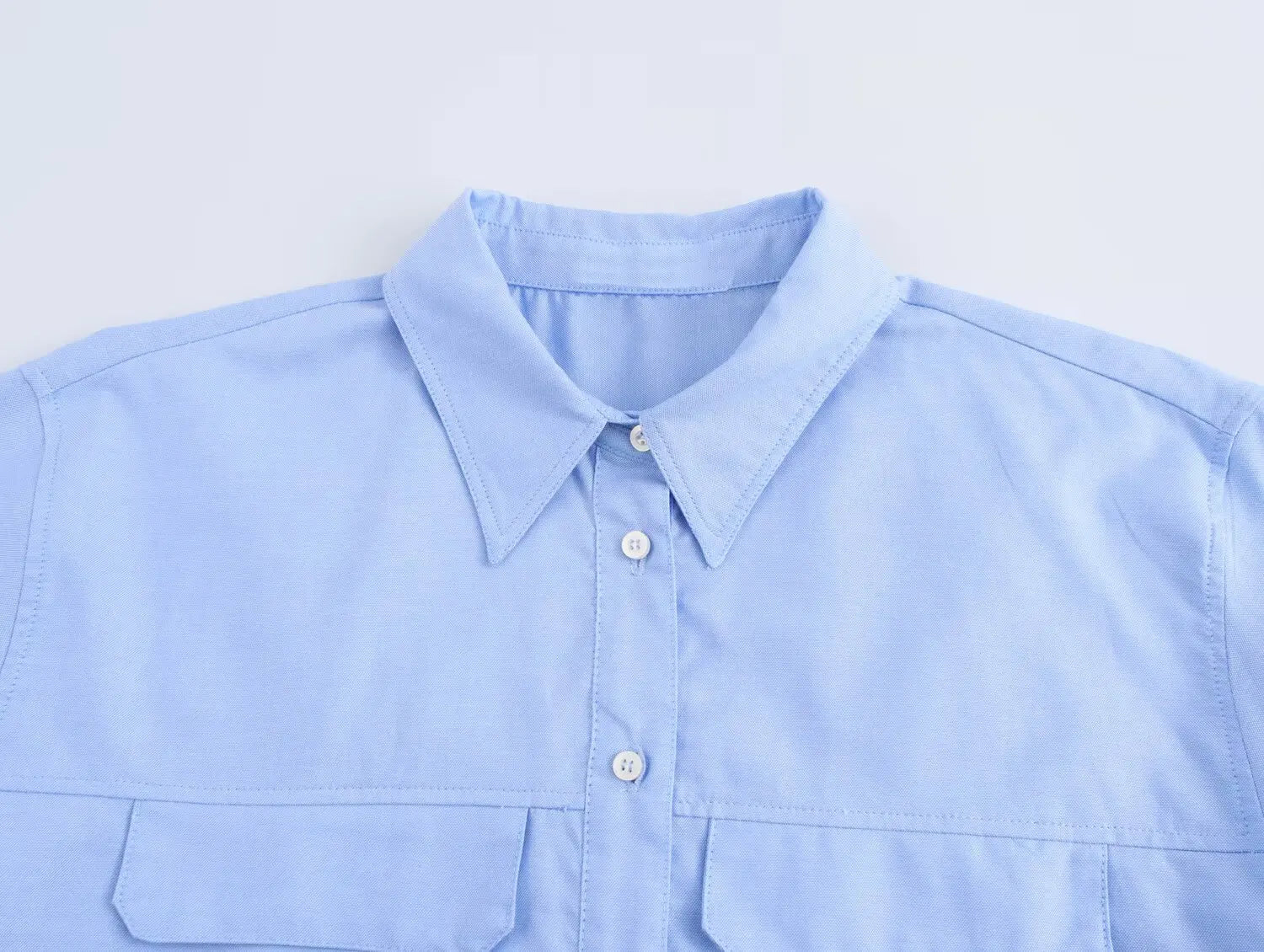 Women's Basic Short-Sleeved Lapel Shirt Simple Fashion Versatile Casual Top