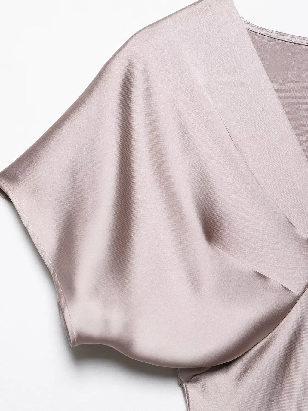 Satin V Neck Long Dress For Women Elegant Party Gown