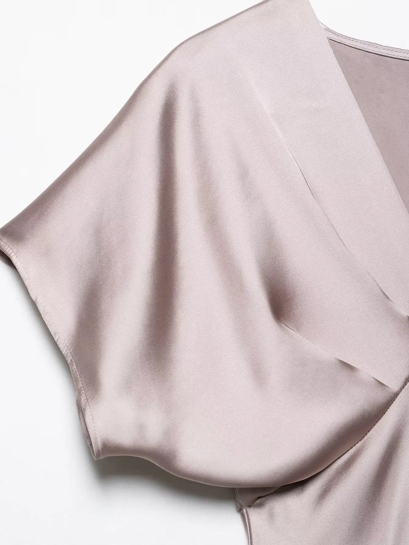 Satin V Neck Long Dress For Women Elegant Party Gown