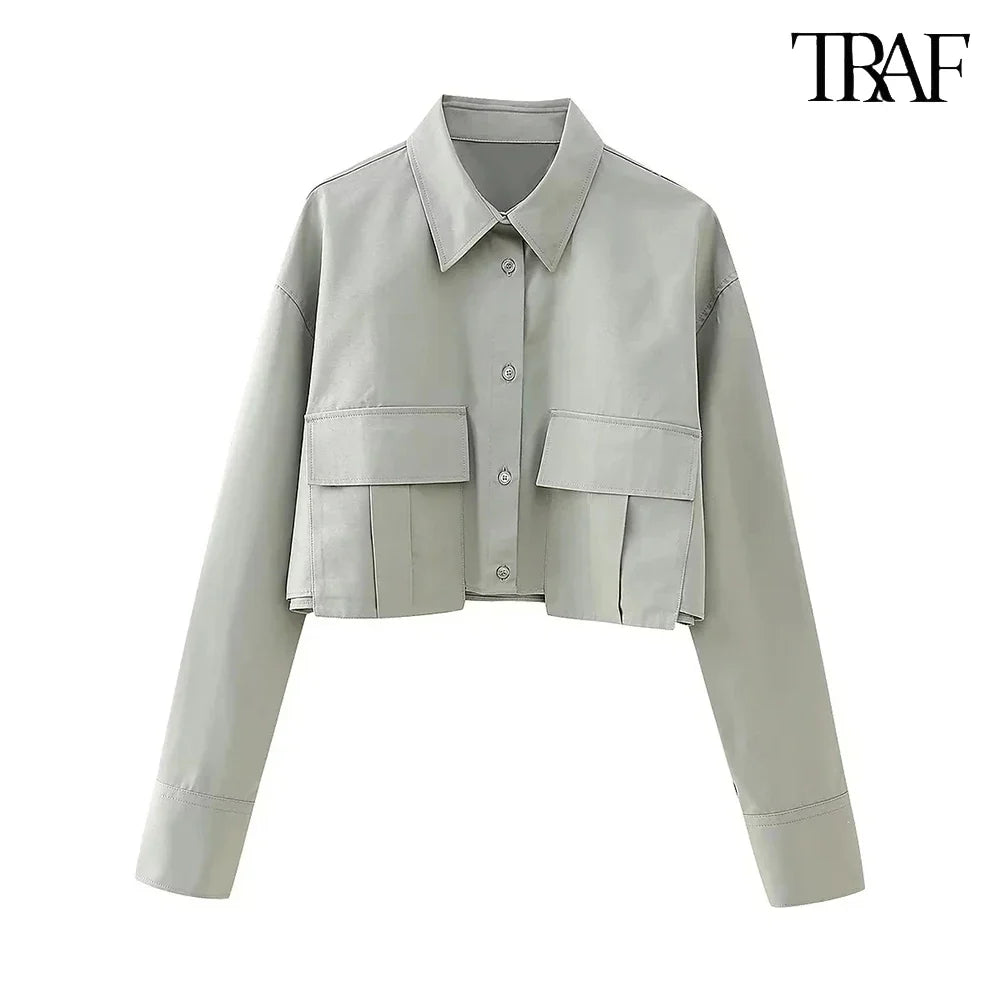 Women's Casual Streetwear Single Breasted Flip Lapel Shirt Solid Color Comfortable Commuter Top