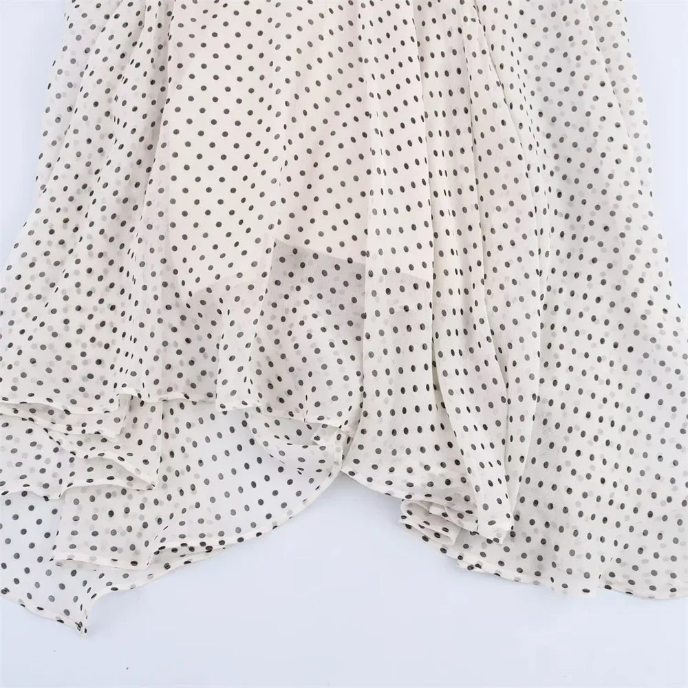 Polka Dot Halter Neck Dress For Women Summer Fashion