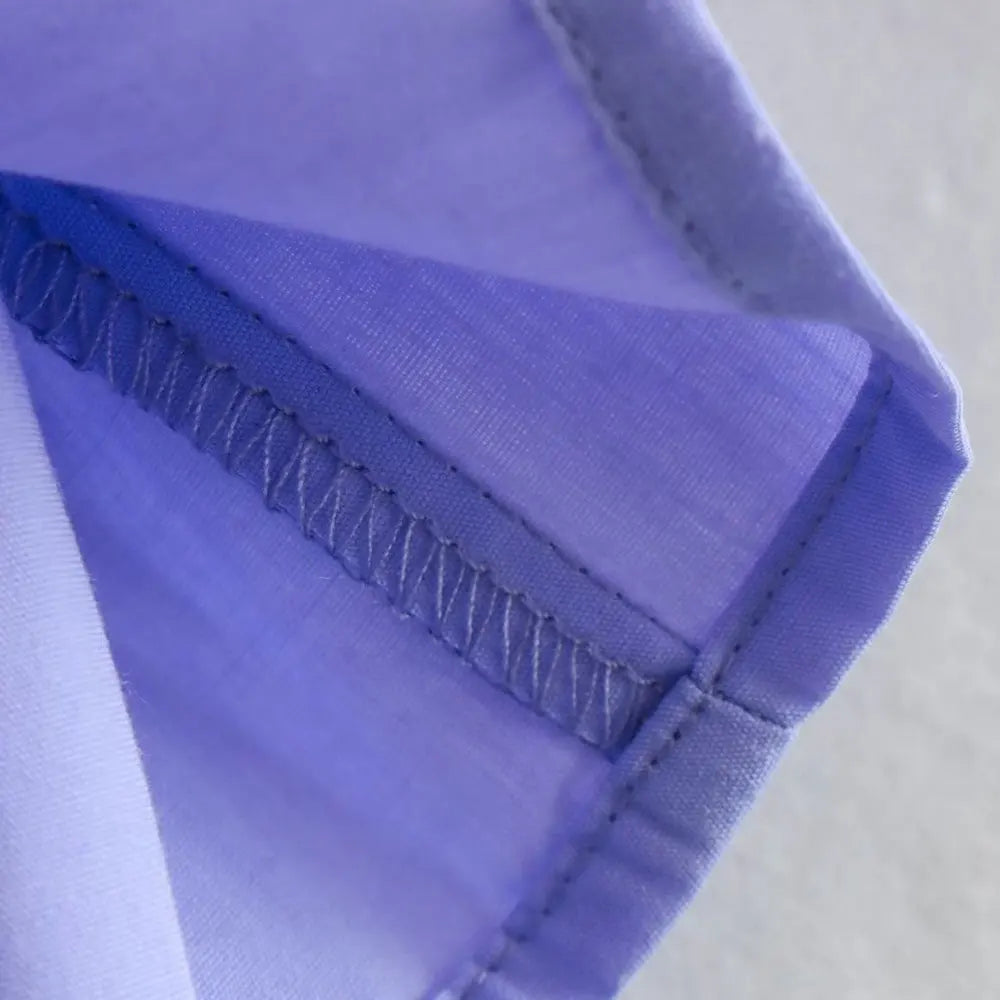 Women's Vintage Loose Cropped Shirt Long Sleeve Front Button Blouse Chic Casual Top