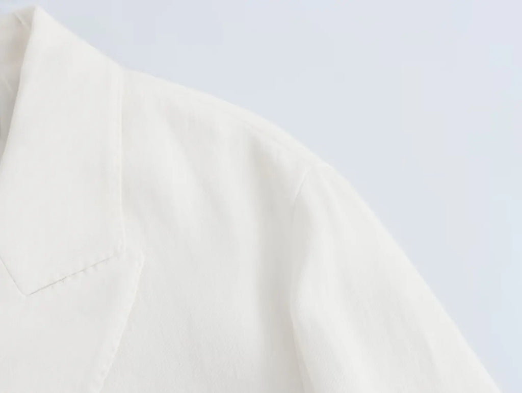 Women's Casual Chic Blended Suit Jacket and Straight Trousers Set for Spring and Summer