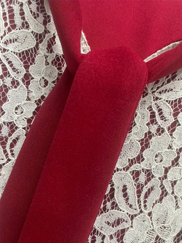 Casual Elegant Solid Bandage Dress With Patchwork Cutouts