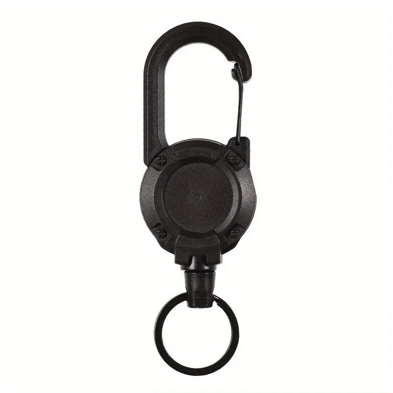 Extendable Retractable Keychain Badge Reels with Heavy Duty Clip and Carabiner for Outdoor Use