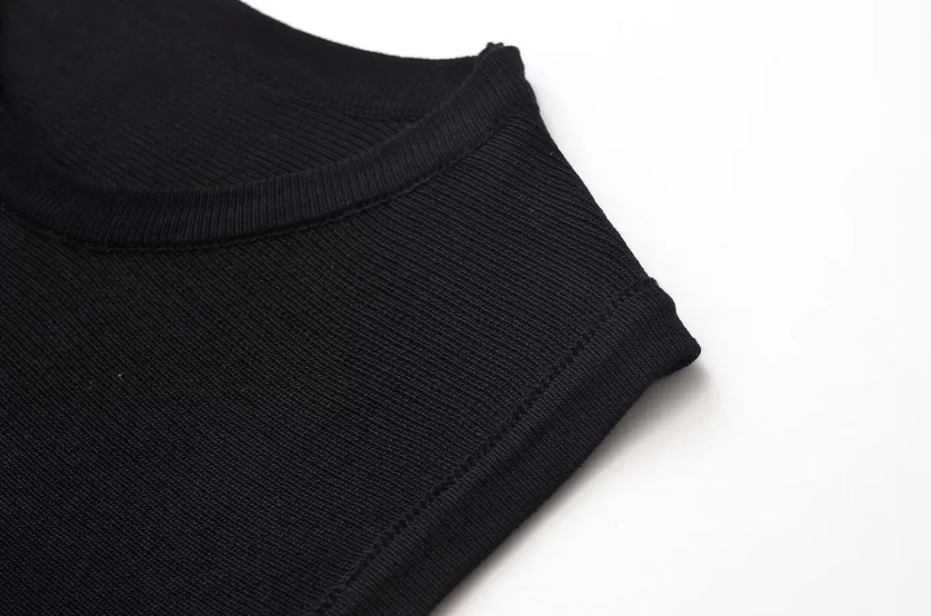 Yellow Knit Pleated Hem Mini Dress With Front Pockets