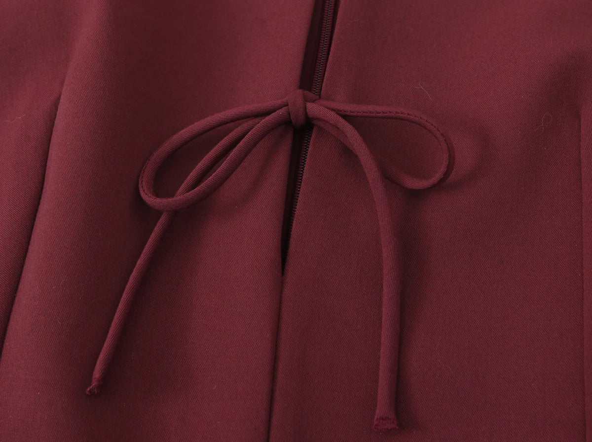 Sexy Bow Pleated Sleeveless Mini Dress For Summer Women