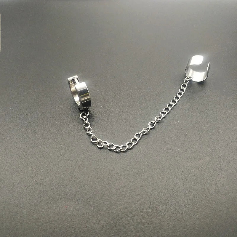 Stainless Steel Painless Ear Clip Earrings Non Piercing Fake Earrings for Men and Women